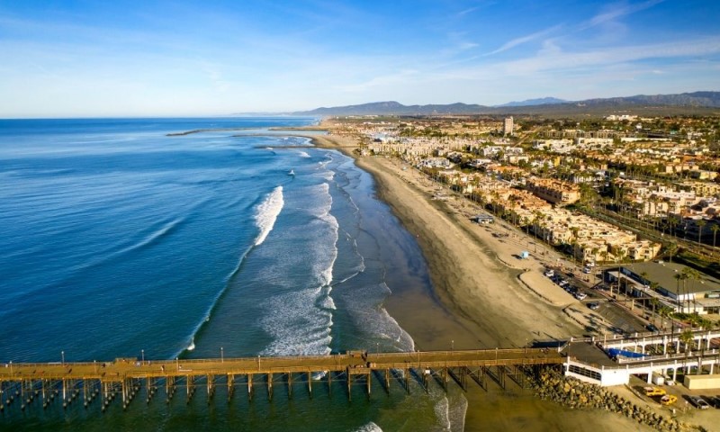 aerial view of Oceanside pier, top questions about living in San Diego