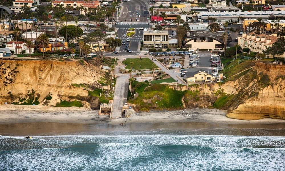 aerial view of Fletcher cove in Solana Beach, Best Places to live in San Diego