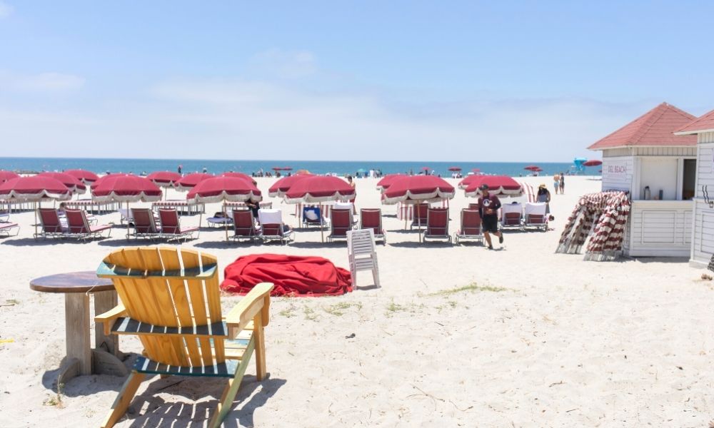 Hotel del Coronado beach chairs, Living in Coronado California