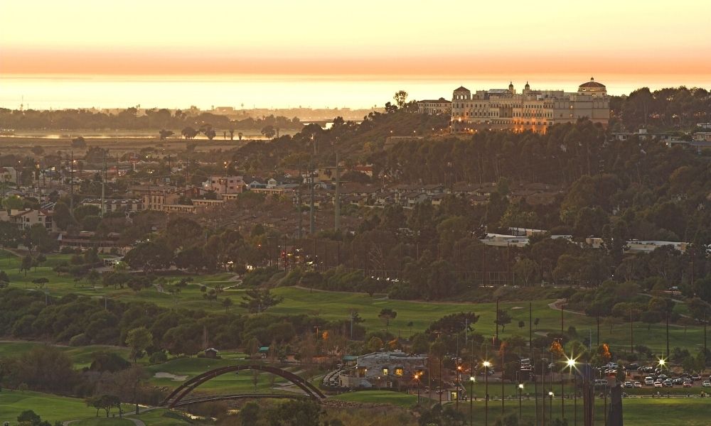 sunset view over Mission Valley San Diego, New Construction homes in San Diego